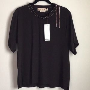 Marni, European size 40  US  4 brown blouse. NWT